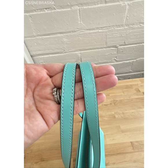 Kate Spade New York Aqua/Teal leather tote - Size M - Picture 4 of 11
